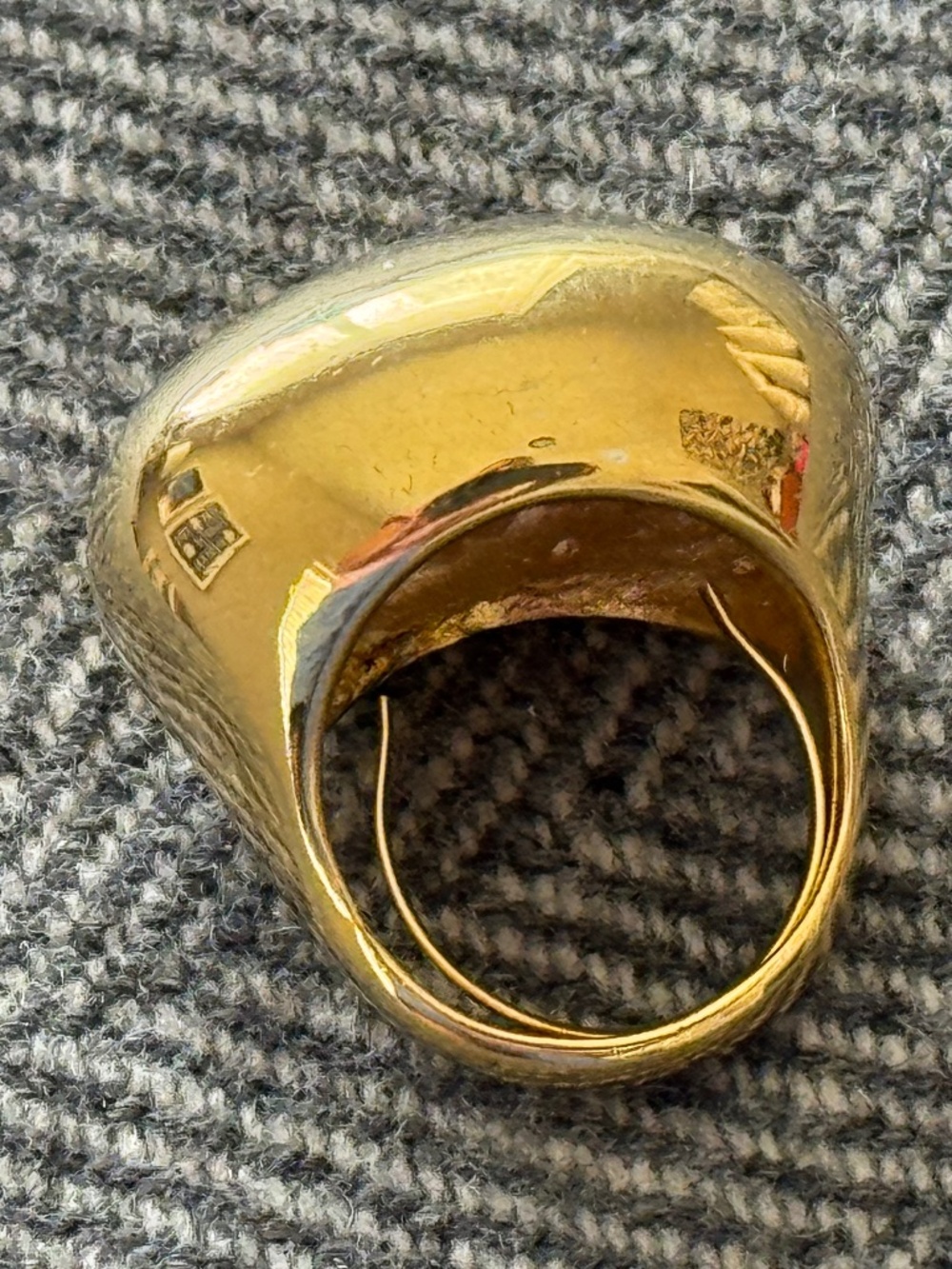 BRAND NEW, NEVER WORN, NWT, FRANCES VALENTINE GOLD DOME RING, ADJUSTABLE INSIDE